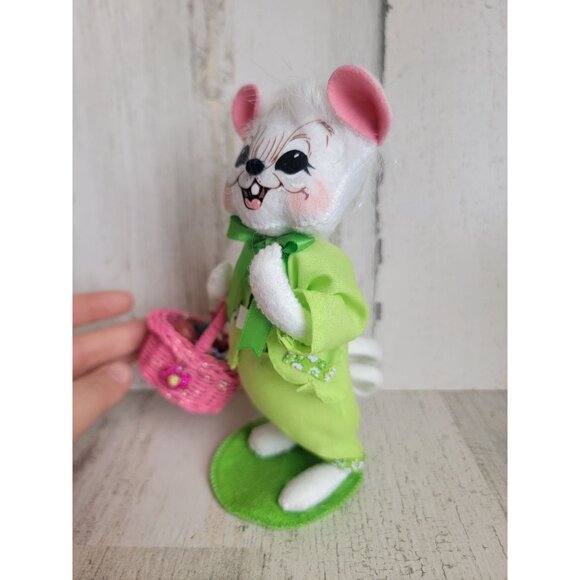Annalee Mouse boy basket eggs green outfit Decor Easter - Picture 3 of 9